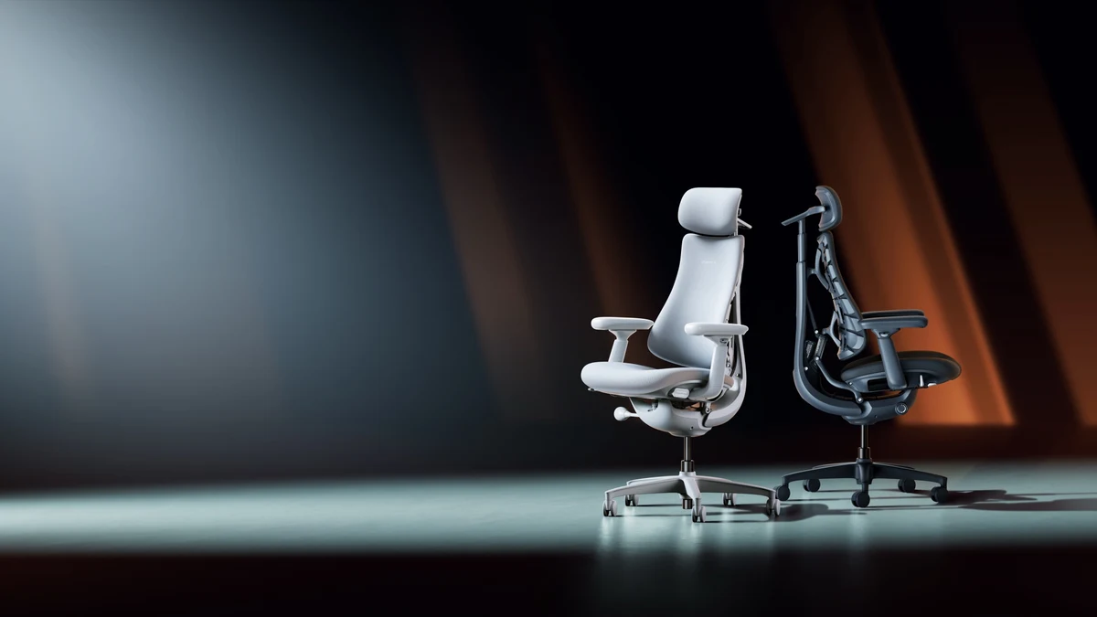 LiberNovo Omni series chairs in the brand’s promotional photograph
