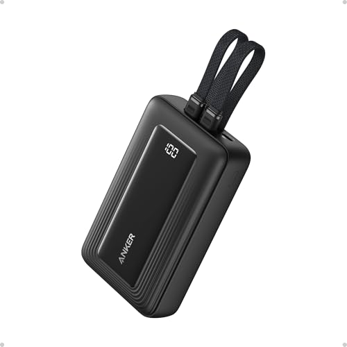 Anker Power Bank,20,000mAh 30W Portable Charger,USB-C and Lightning Cables
