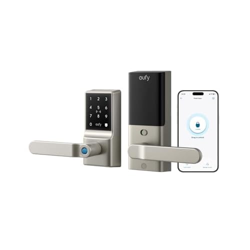 eufy Security Smart Lock C33, Keypad Door Lock with Handle, Built-in Wi-Fi