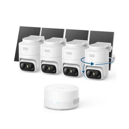 eufy Security eufyCam C37 4-Cam Kit, 360° Pan&Tilt Auto Tracking