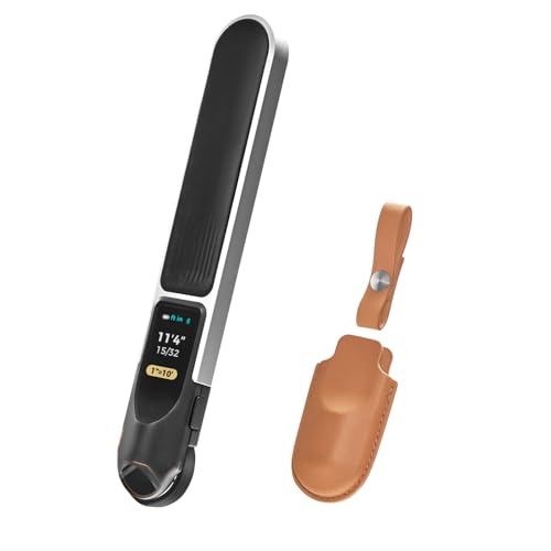 HOZO NeoRulerGO Digital Tape Measure,Brown Microfiber Leather Case and NeoPencil Case Combo,Enhances Grip and Convenience, Perfect for Precision Work,Easy to Carry and Secure