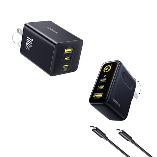 Baseus 100W USB C Charger and Baseus Picogo 100W USB C Charger with Display