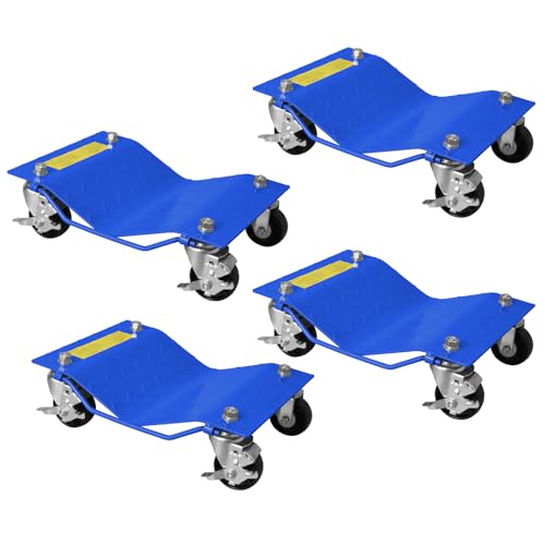 Garvee Car Dolly Set of 4 Heavy Duty, Car Wheel Dollies Set of 4, 6000 LBS Vehicle Dolly Set for Moving Car