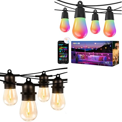 Lepro Bundle - S14 Outdoor String Lights & AI Smart Outdoor String Lights