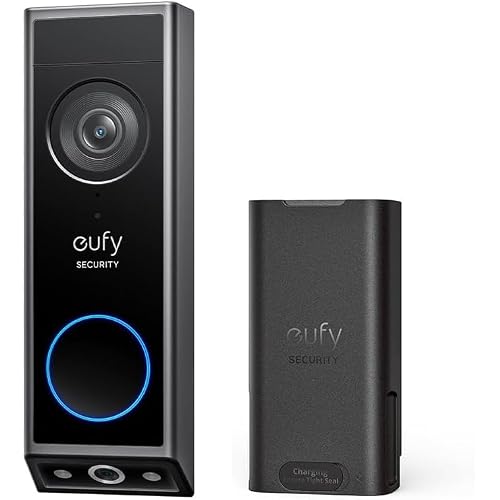 eufy Security Video Doorbell E340 Kit with Battery, 2K FHD, Built-in 8GB