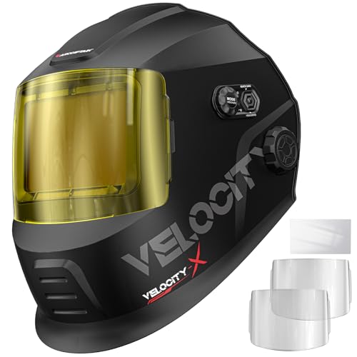 ARCCAPTAIN Intelligent Auto-Darkening Welding Helmet, 4.6" x 3.2" Screen