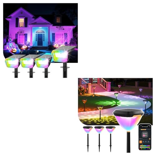 Linkind Halloween Lights with Smart Solar Pathway Lights SP6