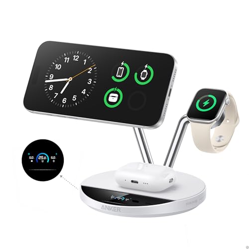 Anker Prime 3-in-1 Qi2.2 MagSafe Compatible 25W Wireless Charging Station