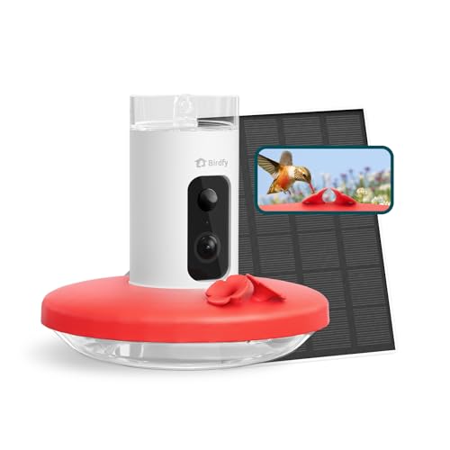 Birdfy Hummingbird Feeder with Camera Solar Powered, 9000mAh Battery