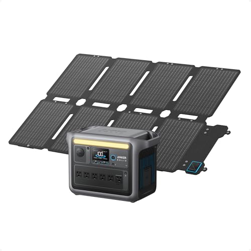 Anker SOLIX C1000 Portable Power Station and 100W Solar Panel, 1,056Wh