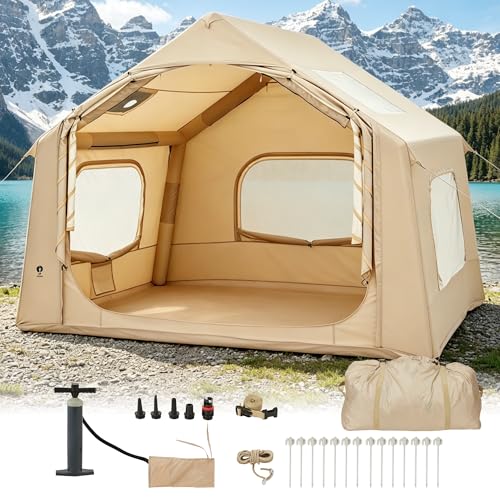 Inflatable Tent for Camping, Air Glamping Tent with Skylight