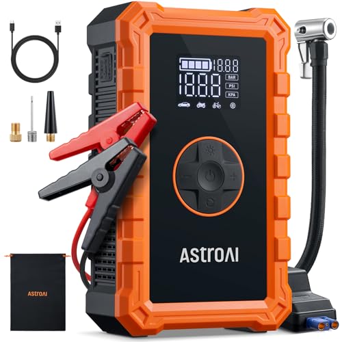 AstroAI S8 Air 3000A Jump Starter with Air Compressor, 12V Jump Box